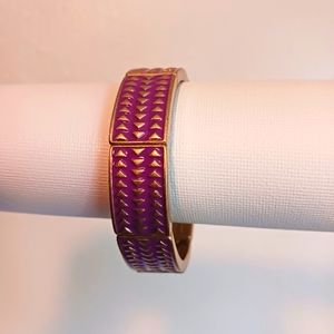 Lia Sophia "Rhythmic" Purple Gold Stretch Bracelet